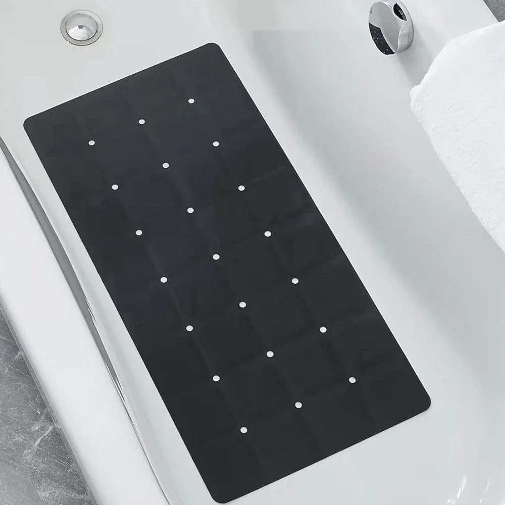 Foldable Non Slip Silicon Bath‎ 28-inch x 14-inch (Rectangular), Foldable-black
